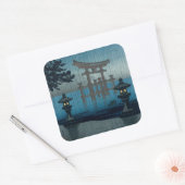 Tsuchiya Koitsu - Miyajima in de regen Vierkante Sticker (Envelop)
