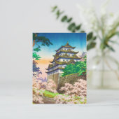 Tsuchiya Koitsu Nagoya Castle shin hanga Briefkaart (Staand voorkant)