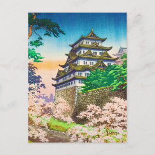 Tsuchiya Koitsu Nagoya Castle shin hanga Briefkaart