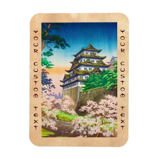 Tsuchiya Koitsu Nagoya Castle shin hanga Magneet (Verticaal)