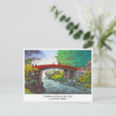Tsuchiya Koitsu Nikko Sacred Bridge Japanese scene Briefkaart (Staand voorkant)