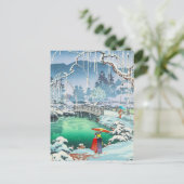 Tsuchiya Koitsu schetsen van beroemde plaatsen in Briefkaart (Staand voorkant)