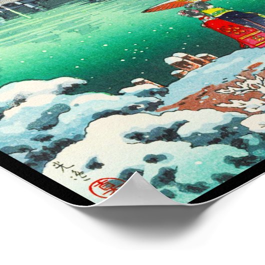 Tsuchiya Koitsu schetsen van beroemde plaatsen in  Poster (Hoek)