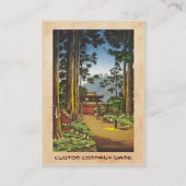 Tsuchiya Koitsu schetsen van beroemde plaatsen in Visitekaartje (Achterkant)