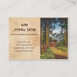 Tsuchiya Koitsu schetsen van beroemde plaatsen in  Visitekaartje