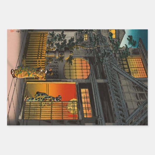 Tsuchiya Koitsu - Side Street Araki in Yotsuya Inpakpapier Vel (Voorkant 3)