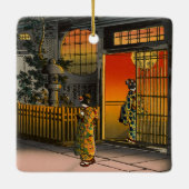 Tsuchiya Koitsu - Side Street Araki in Yotsuya Keramisch Ornament (Achterkant)