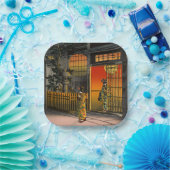 Tsuchiya Koitsu - Side Street Araki in Yotsuya Papieren Bordje (Feest)