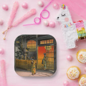 Tsuchiya Koitsu - Side Street Araki in Yotsuya Papieren Bordje (Feest)