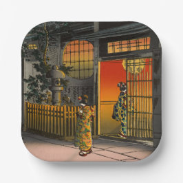 Tsuchiya Koitsu - Side Street Araki in Yotsuya Papieren Bordje