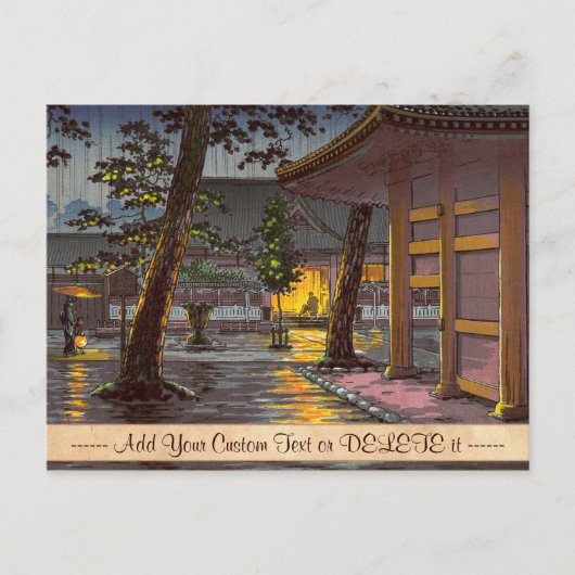Tsuchiya Koitsu Sketches Takanawa Sengakuji Temple Briefkaart (Voorkant)