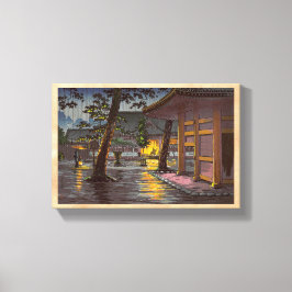 Tsuchiya Koitsu Sketches Takanawa Sengakuji Temple Canvas Afdruk