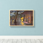 Tsuchiya Koitsu Sketches Takanawa Sengakuji Temple Canvas Afdruk (Insitu (Houten vloer))