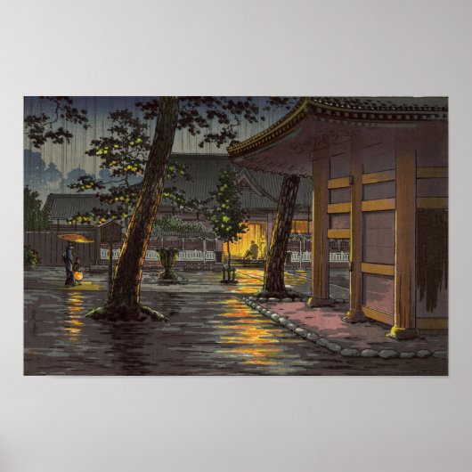 Tsuchiya Koitsu Sketches Takanawa Sengakuji Temple Poster (Voorkant)