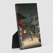 Tsuchiya Koitsu - Sneeuw bij het Nezu-schrijn Fotoplaat (Zijkant)