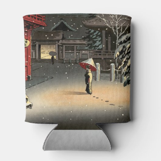 Tsuchiya Koitsu - Sneeuw bij Nezu-schrijn Blikjeskoeler (Achterkant)