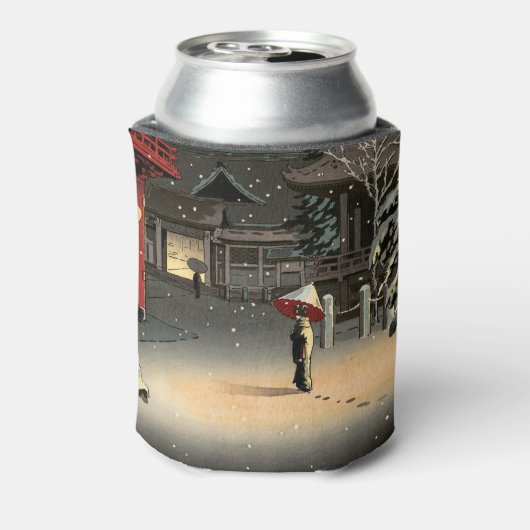 Tsuchiya Koitsu - Sneeuw bij Nezu-schrijn Blikjeskoeler (Blikje Achterkant)