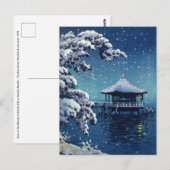 Tsuchiya Koitsu - Sneeuw op de Ukimido bij Katada Briefkaart (Voorkant / Achterkant)