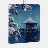 Tsuchiya Koitsu - Sneeuw op de Ukimido bij Katada Keramisch Ornament (Rechts)