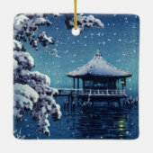Tsuchiya Koitsu - Sneeuw op de Ukimido bij Katada Keramisch Ornament (Achterkant)