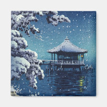 Tsuchiya Koitsu - Sneeuw op de Ukimido bij Katada