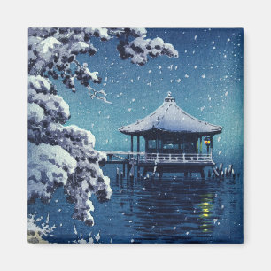 Tsuchiya Koitsu - Sneeuw op de Ukimido bij Katada Magneet