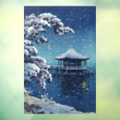 Tsuchiya Koitsu - Sneeuw op de Ukimido bij Katada Raamsticker (Vel 3)