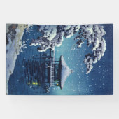 Tsuchiya Koitsu - Sneeuw op de Ukimido bij Katada Spandoek (Horizontaal)