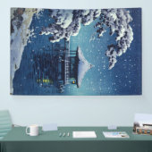 Tsuchiya Koitsu - Sneeuw op de Ukimido bij Katada Spandoek (Beurs)