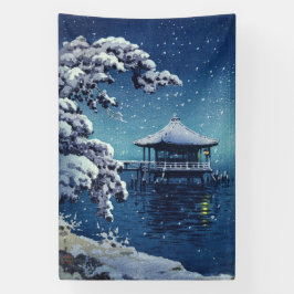 Tsuchiya Koitsu - Sneeuw op de Ukimido bij Katada Spandoek