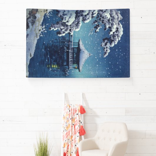 Tsuchiya Koitsu - Sneeuw op de Ukimido bij Katada Spandoek (Insitu)