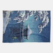 Tsuchiya Koitsu - Sneeuw op de Ukimido bij Katada Theedoek (Horizontaal)