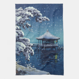 Tsuchiya Koitsu - Sneeuw op de Ukimido bij Katada Theedoek