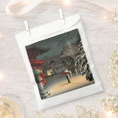 Tsuchiya Koitsu - Sneeuw op Nezu Shrine Bedankzakje (Geknipt)