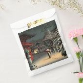 Tsuchiya Koitsu - Sneeuw op Nezu Shrine Bedankzakje (Gezegeld)