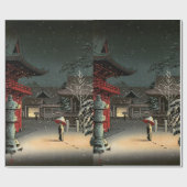 Tsuchiya Koitsu - Sneeuw op Nezu Shrine Cadeaupapier (Vlak)