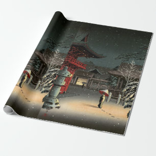Tsuchiya Koitsu - Sneeuw op Nezu Shrine Cadeaupapier