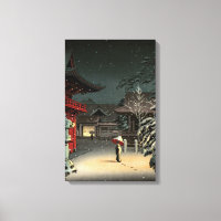 Tsuchiya Koitsu - Sneeuw op Nezu Shrine