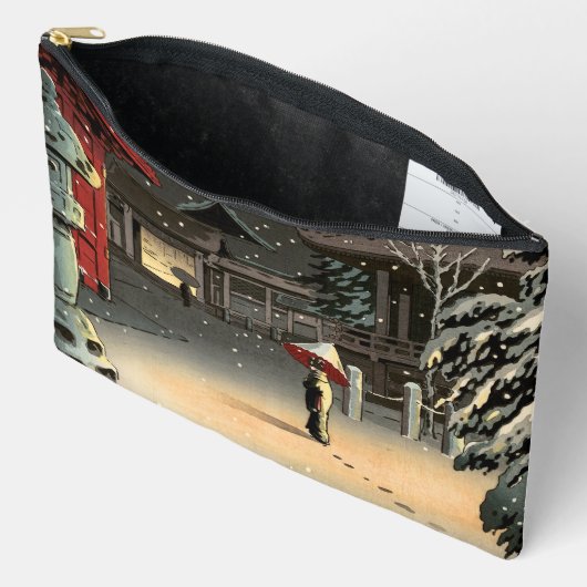 Tsuchiya Koitsu - Sneeuw op Nezu Shrine Etui (Open)