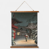 Tsuchiya Koitsu - Sneeuw op Nezu Shrine Hangend Wandkleed (Voorkant)