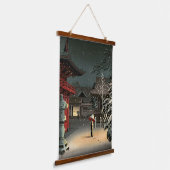 Tsuchiya Koitsu - Sneeuw op Nezu Shrine Hangend Wandkleed (Gebogen)