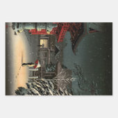 Tsuchiya Koitsu - Sneeuw op Nezu Shrine Inpakpapier Vel (Voorkant)