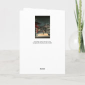 Tsuchiya Koitsu - Sneeuw op Nezu Shrine Kaart (Achterkant)