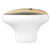 Tsuchiya Koitsu - Sneeuw op Nezu Shrine Keramische Knop (Zijkant)