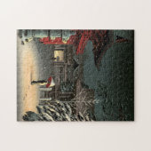 Tsuchiya Koitsu - Sneeuw op Nezu Shrine Legpuzzel (Horizontaal)