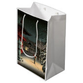 Tsuchiya Koitsu - Sneeuw op Nezu Shrine Medium Cadeauzakje (Voorkant Gekanteld)
