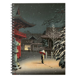 Tsuchiya Koitsu - Sneeuw op Nezu Shrine Notitieboek