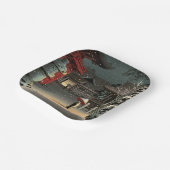 Tsuchiya Koitsu - Sneeuw op Nezu Shrine Papieren Bordje (Gebogen)