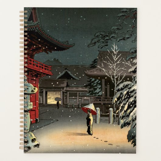 Tsuchiya Koitsu - Sneeuw op Nezu Shrine Planner (Voorkant)