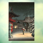 Tsuchiya Koitsu - Sneeuw op Nezu Shrine Raamsticker (Vel 3)